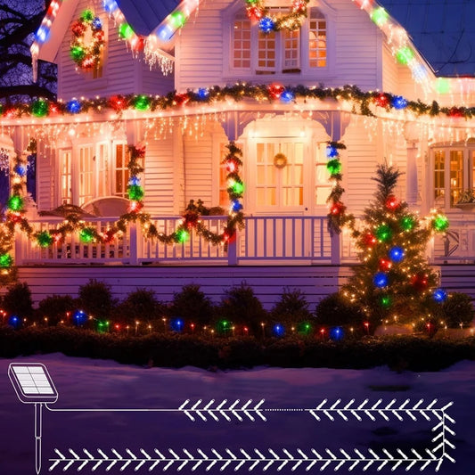 Cordão de Luz Solar com 100 LEDs à Prova d’Água – Jardim, Varanda e Festas