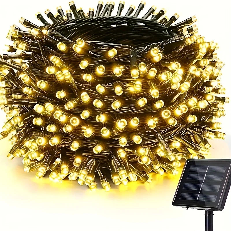 Cordão de Luz Solar com 100 LEDs à Prova d’Água – Jardim, Varanda e Festas