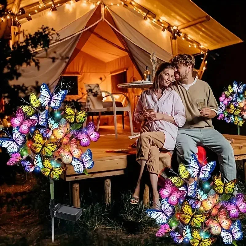 Luz Solar Borboleta para Jardim