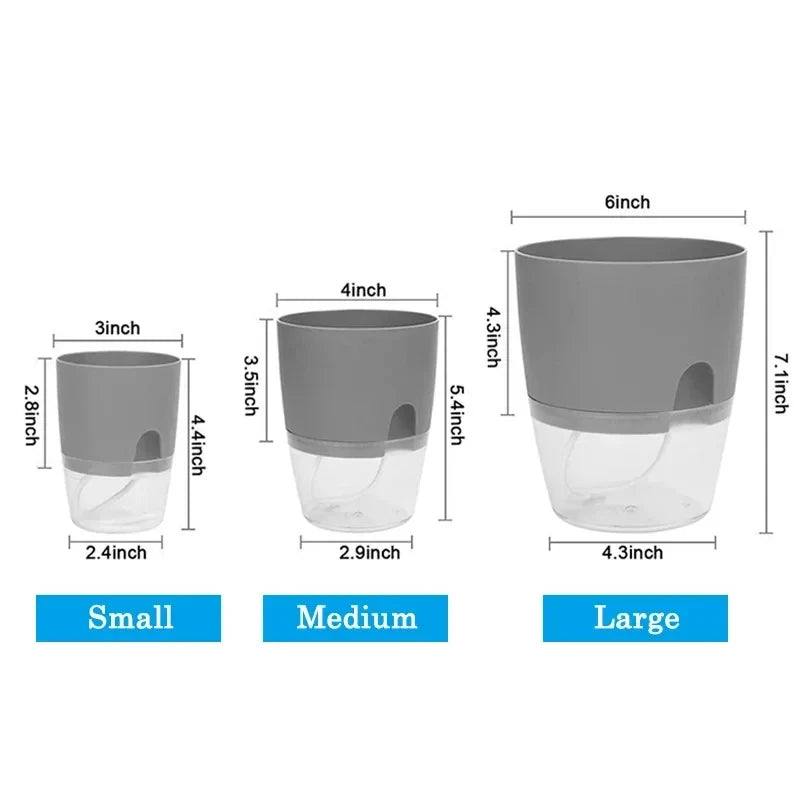 Vaso Autoirrigável Transparente