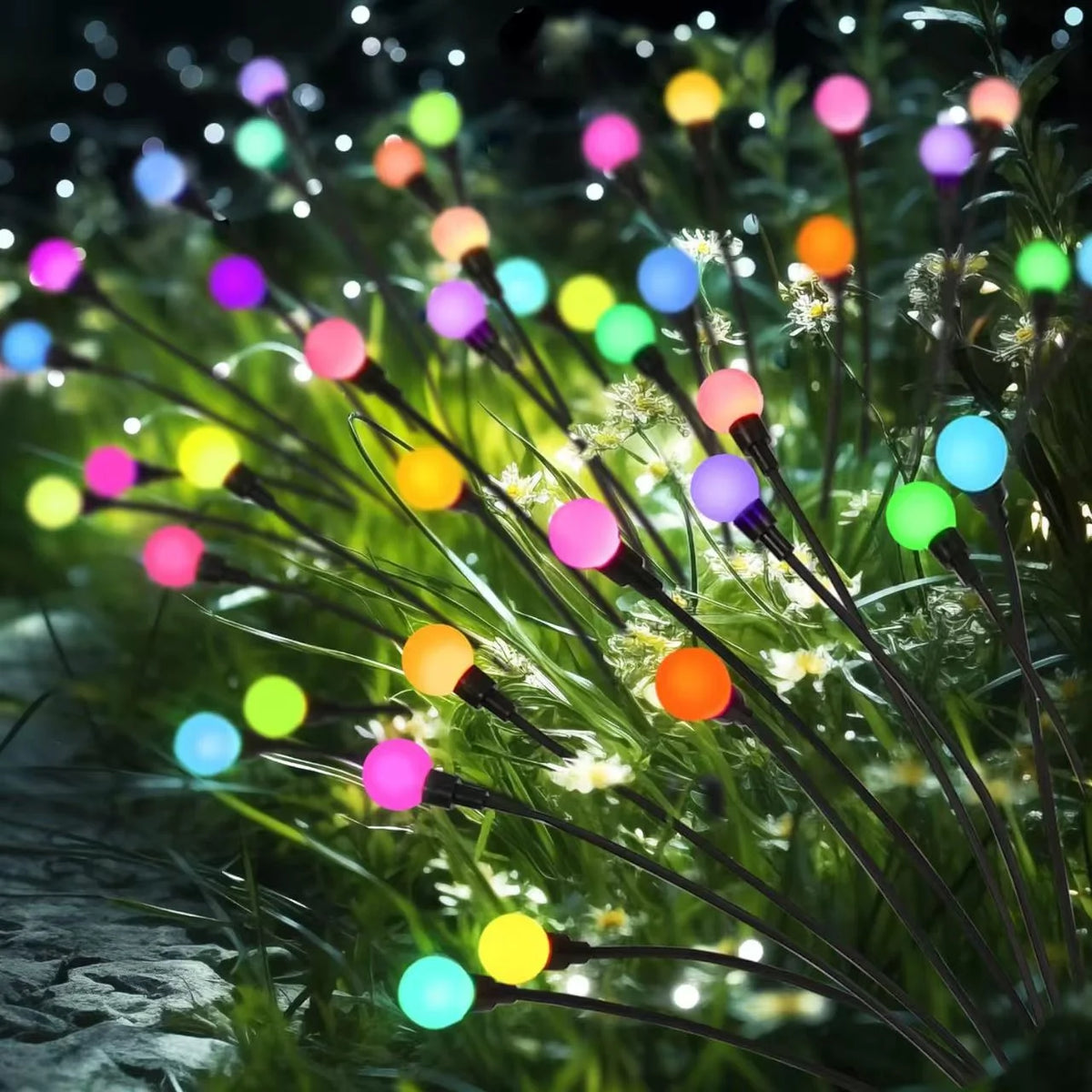 Luz Solar Vagalume 10 LEDs para Jardim
