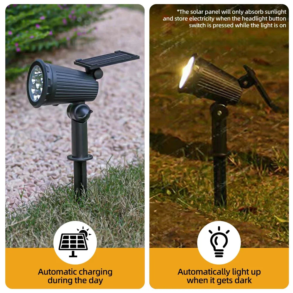 Espeto Solar 9 LEDs RGB para Jardim