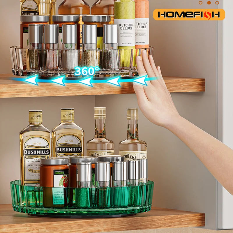 Organizador Giratório 360° Multiuso para Temperos, Cosméticos e Remédios