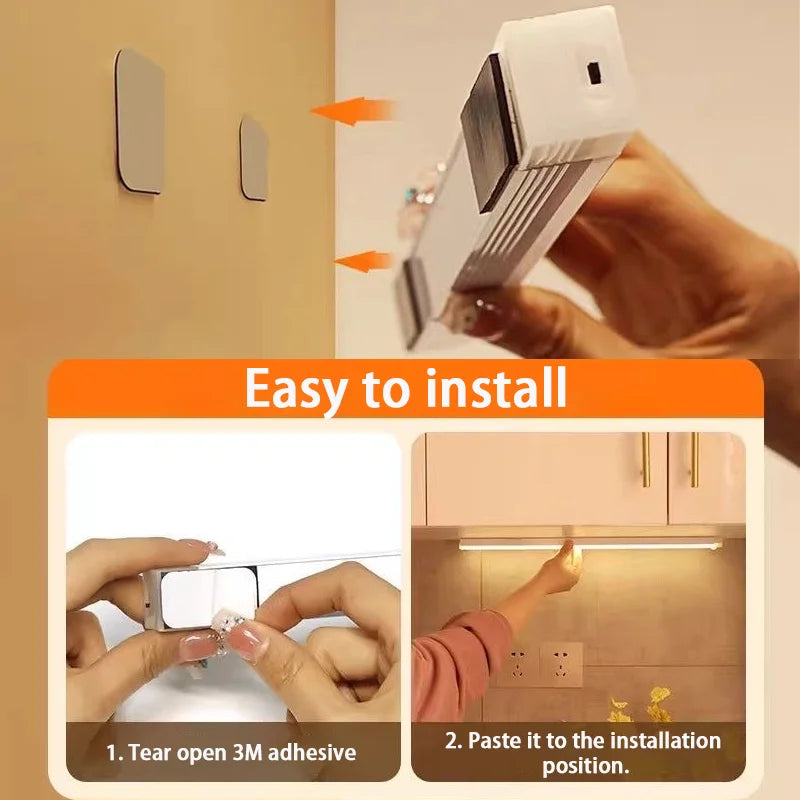 Luz LED com Sensor de Presença Recarregável para Armário