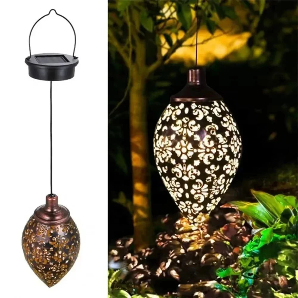 Luminária Solar de Projeção em Gota para Jardim