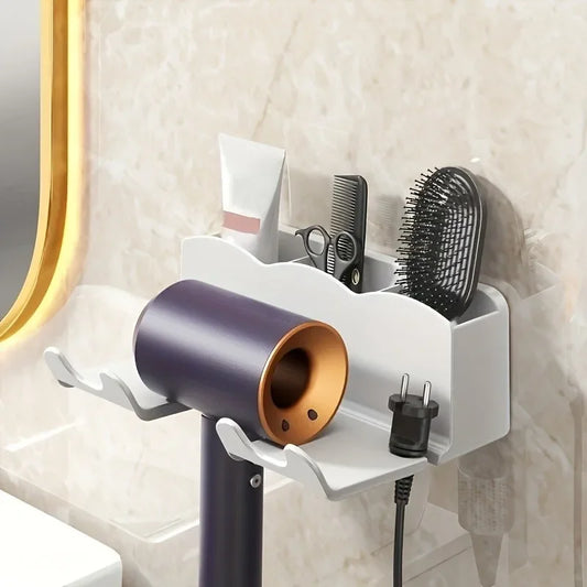 Suporte de Parede para Secador de Cabelo – Sem Furos