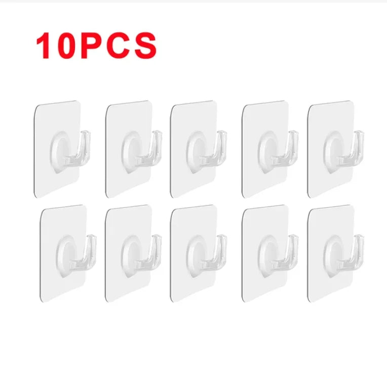 Ganchos Adesivos Transparentes – Kit Multiuso