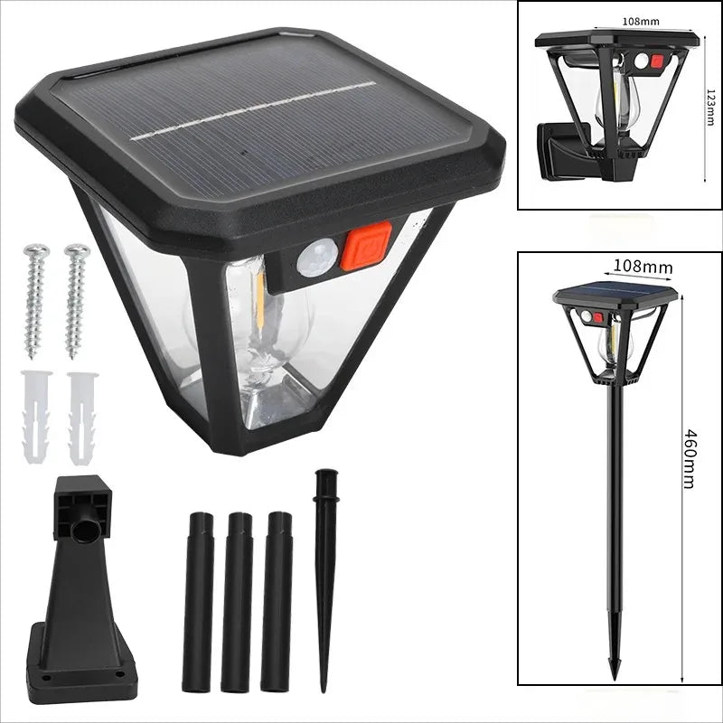 Poste Solar para Jardim com Sensor de Presença
