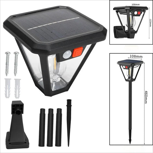 Poste Solar para Jardim com Sensor de Presença