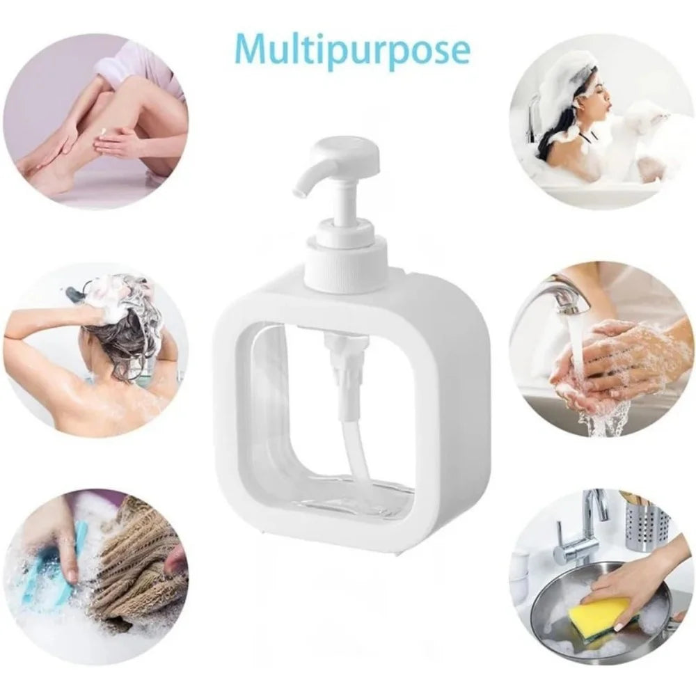 Dispenser Transparente para Sabão Líquido e Amaciante 500 ml