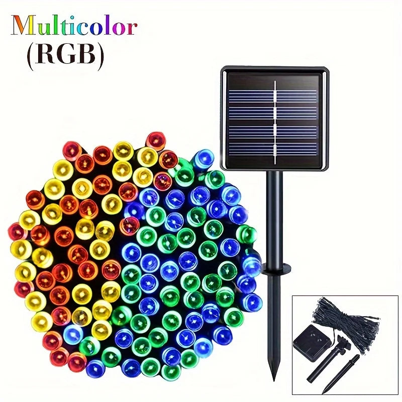 Cordão de Luz Solar com 100 LEDs à Prova d’Água – Jardim, Varanda e Festas