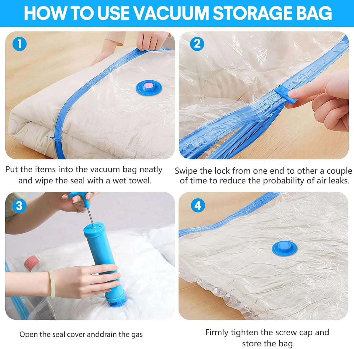 Sacos a Vácuo para Roupas e Edredons