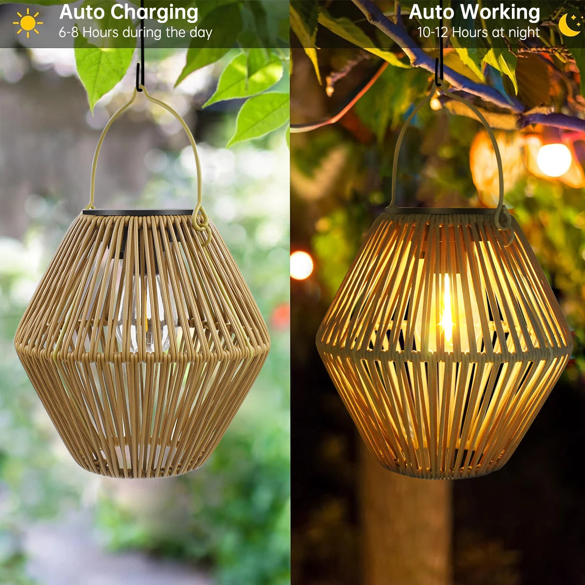 Lanterna Solar Decorativa para Área Externa
