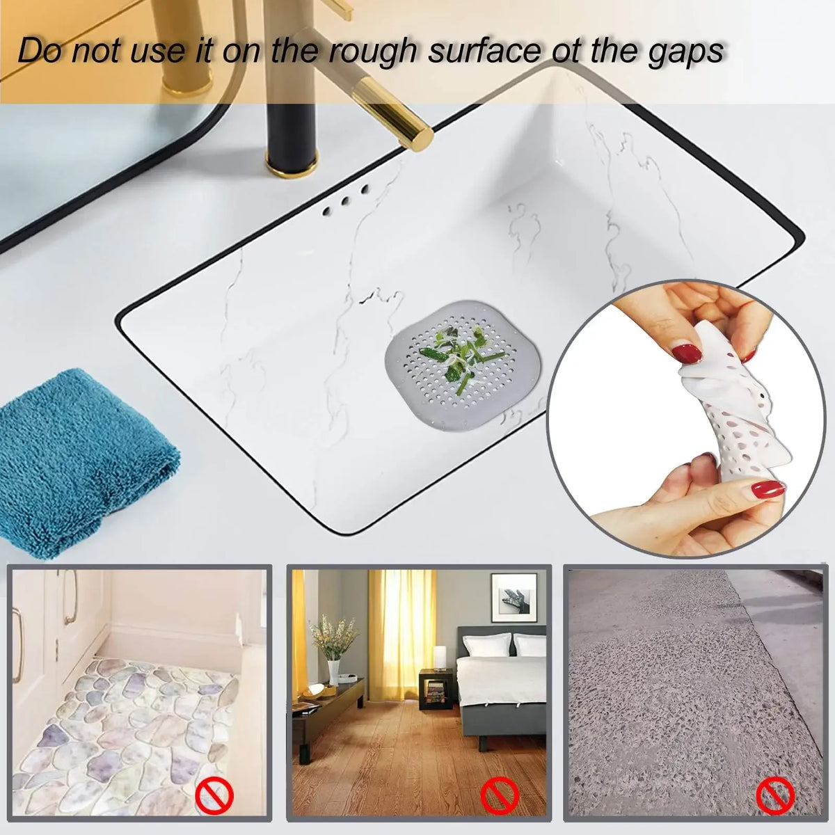 Tampa de Ralo em Silicone Antiodor e Anti-Insetos
