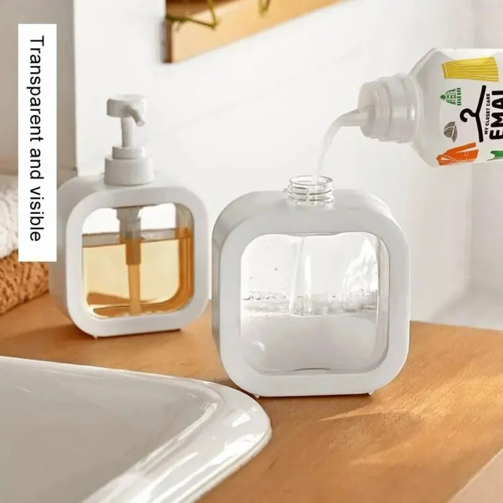 Dispenser Transparente para Sabão Líquido e Amaciante 500 ml
