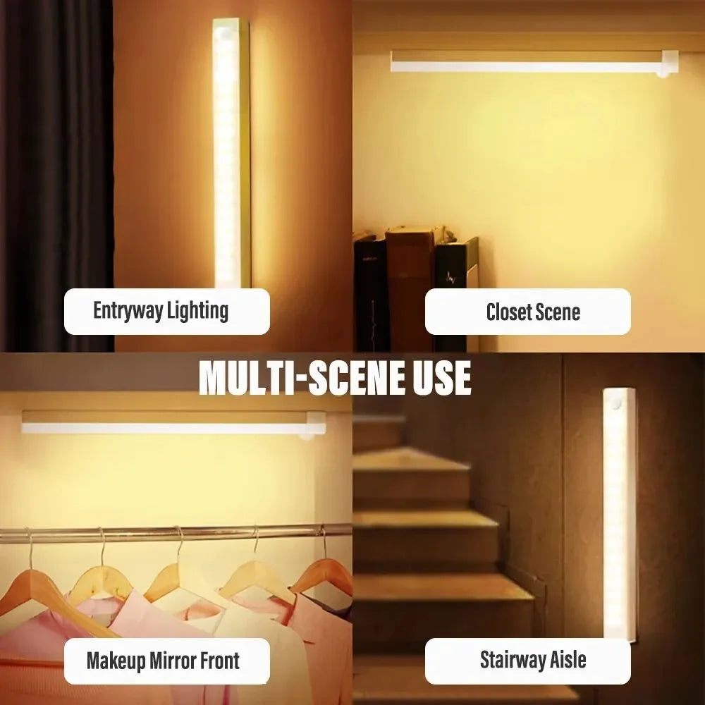 Luz LED com Sensor de Presença Recarregável para Armário
