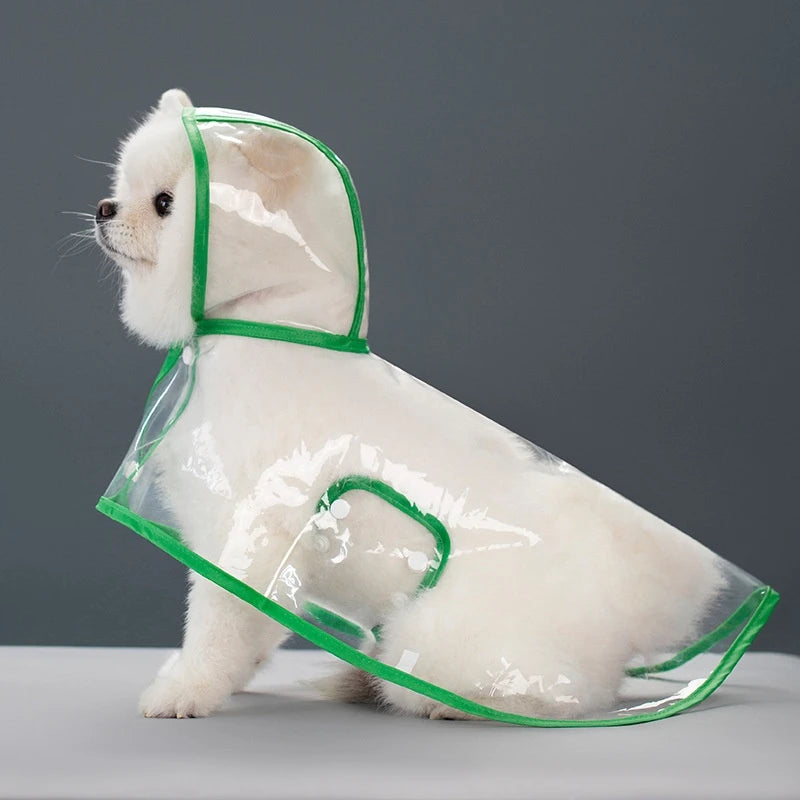 Capa de Chuva Transparente para Cães