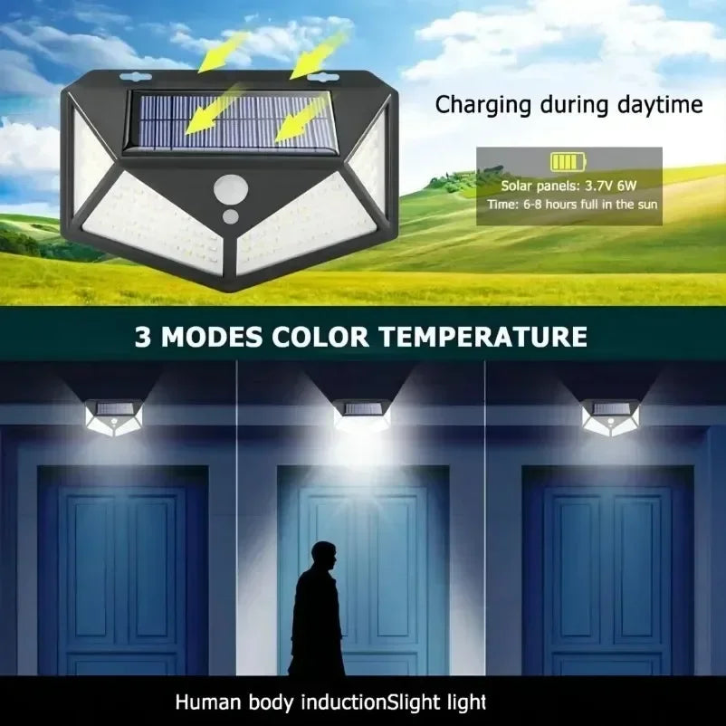 Luminária Solar Multifuncional para Parede e Jardim