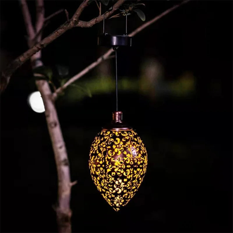 Luminária Solar de Projeção em Gota para Jardim