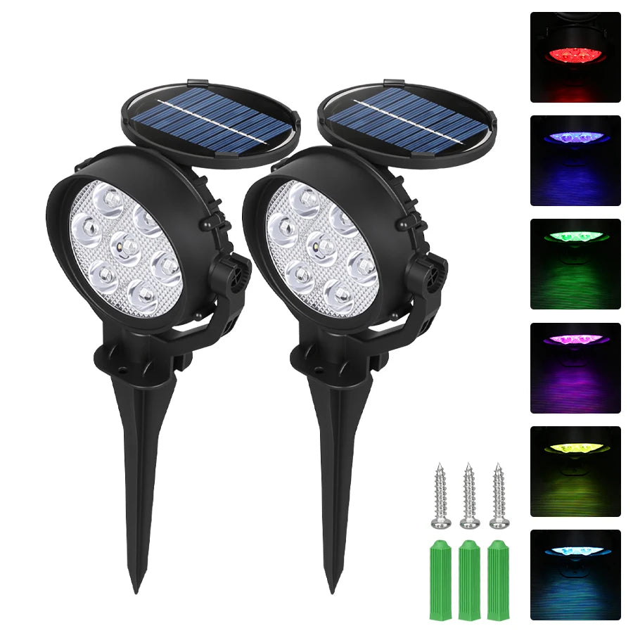 Espeto Solar 9 LEDs RGB para Jardim