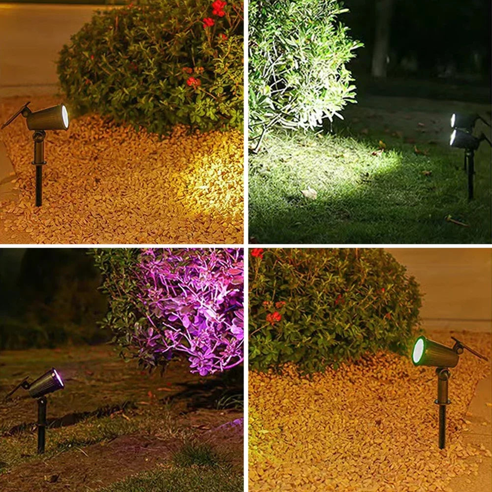 Espeto Solar 9 LEDs RGB para Jardim