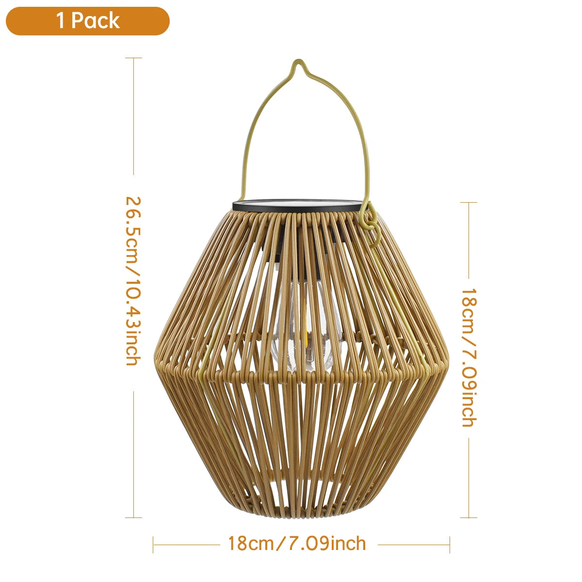 Lanterna Solar Decorativa para Área Externa