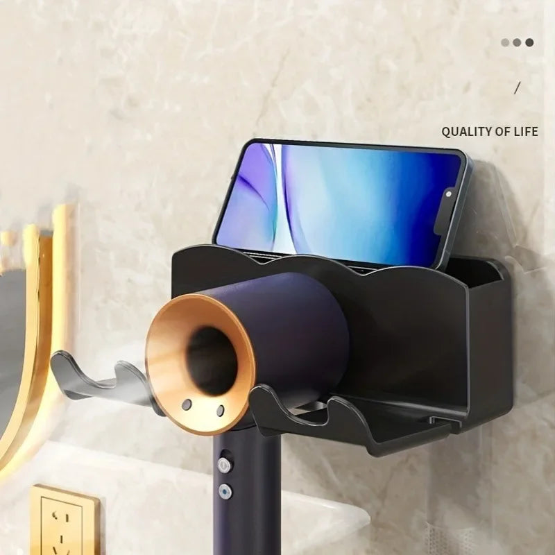Suporte de Parede para Secador de Cabelo – Sem Furos
