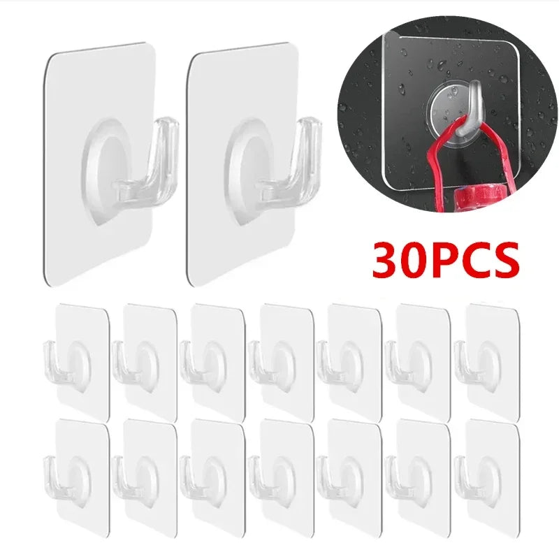 Ganchos Adesivos Transparentes – Kit Multiuso