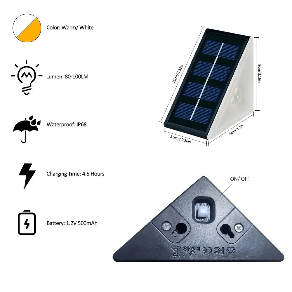 Luz Solar para Degrau e Escada