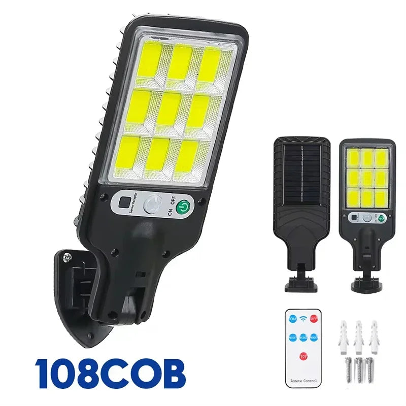 Luminária Solar de Parede Potente com Sensor de Presença – Área Externa