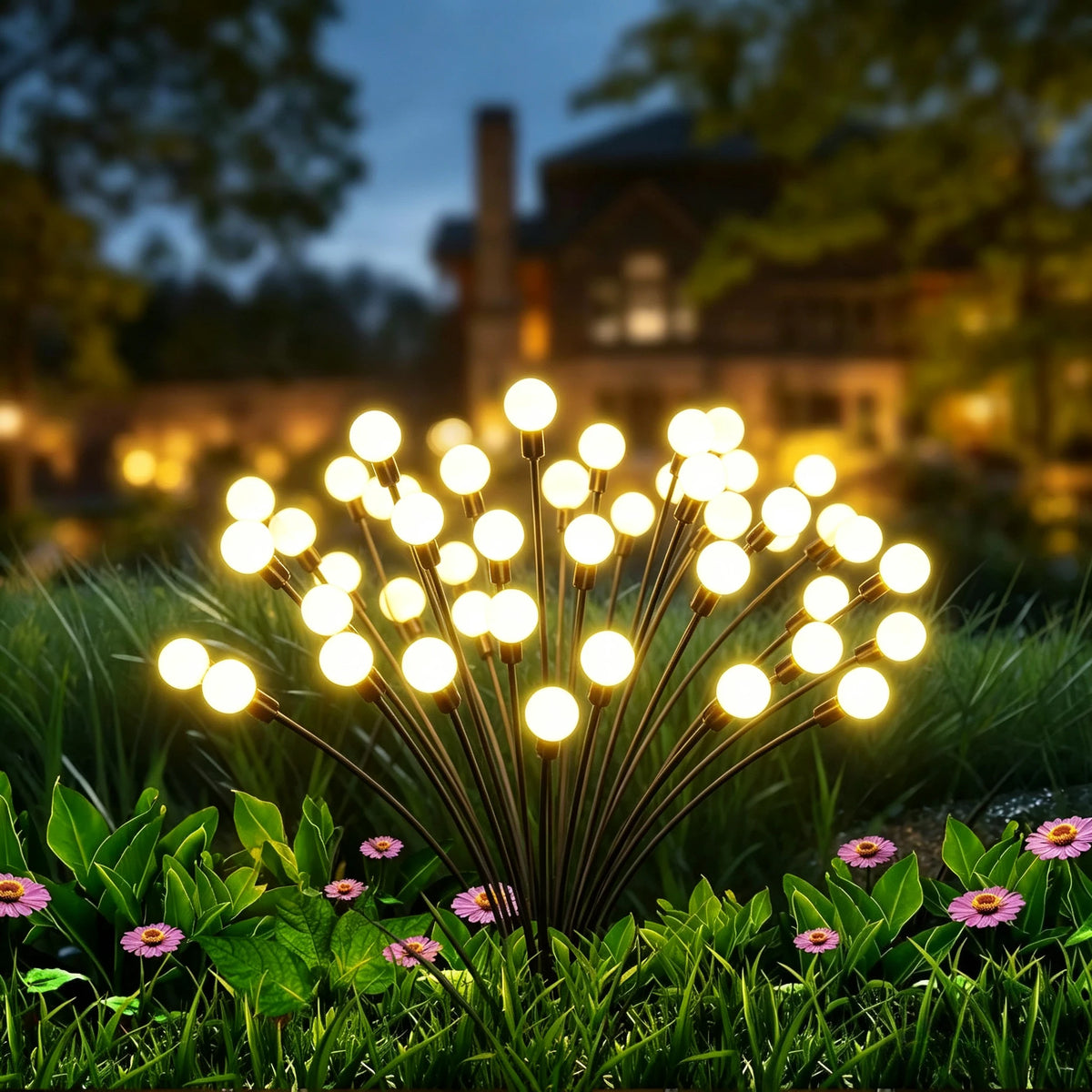 Luz Solar Vagalume 10 LEDs para Jardim
