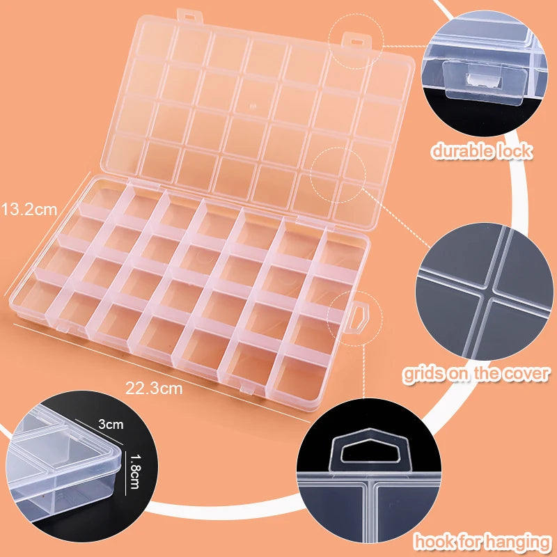 Porta-Joias Transparente com Divisórias