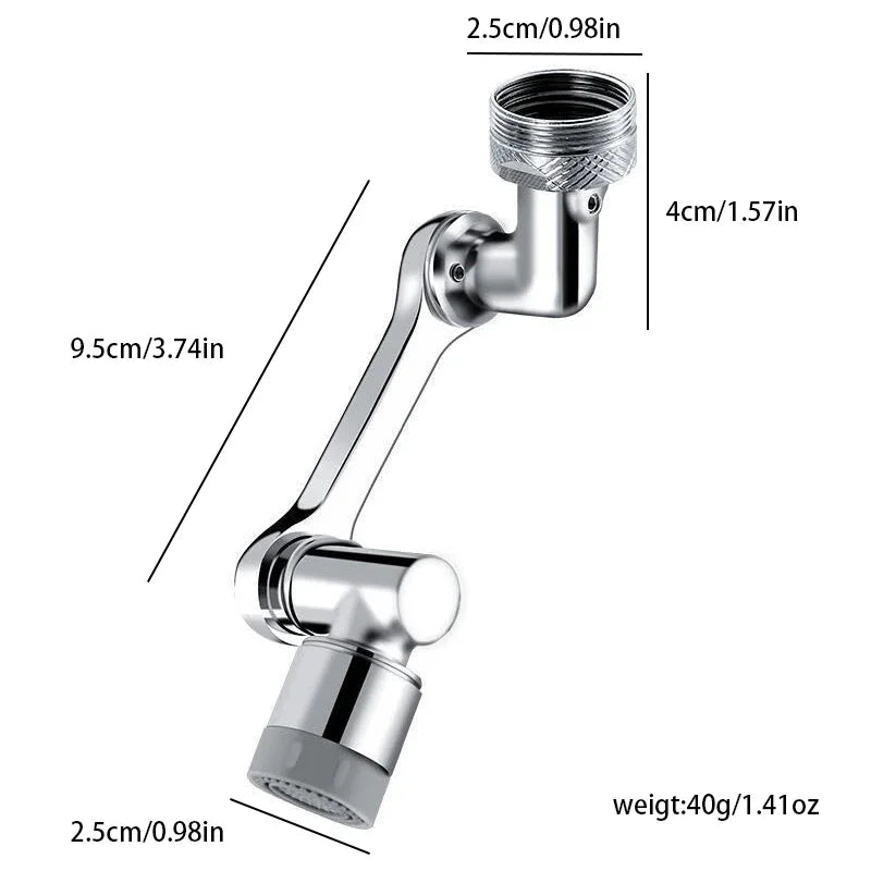 Extensor de Torneira Articulado 1080° com 2 Jatos