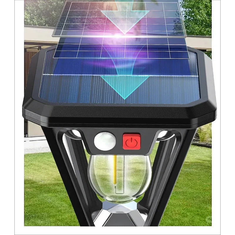 Poste Solar para Jardim com Sensor de Presença