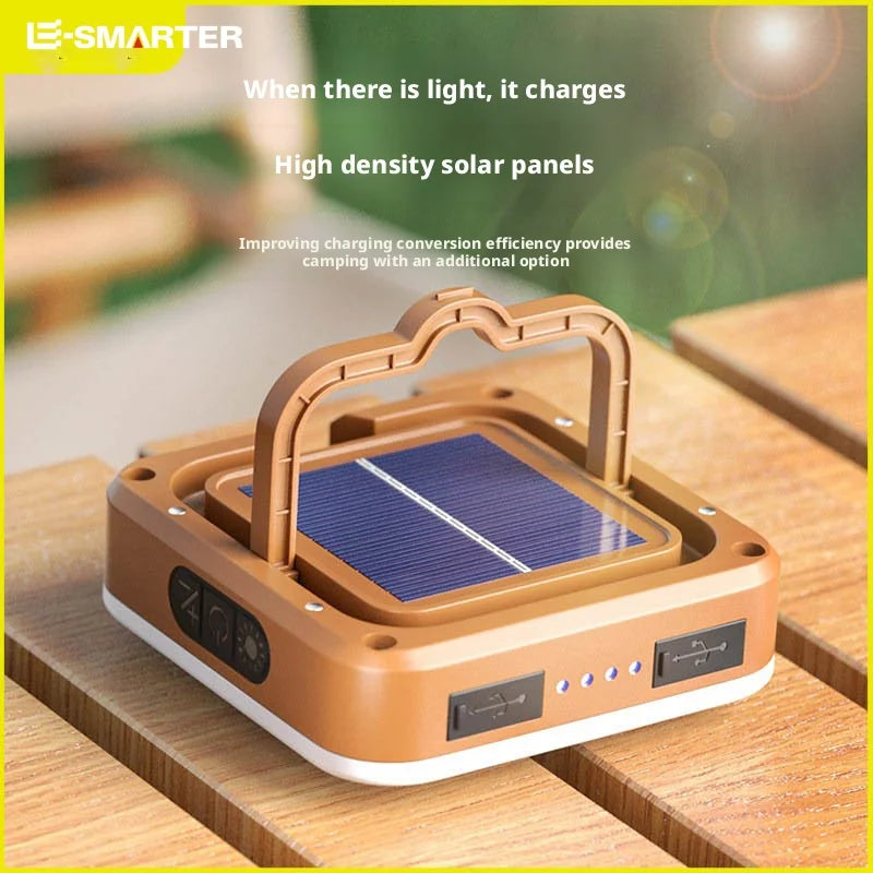 Lampião Solar COB Recarregável para Camping
