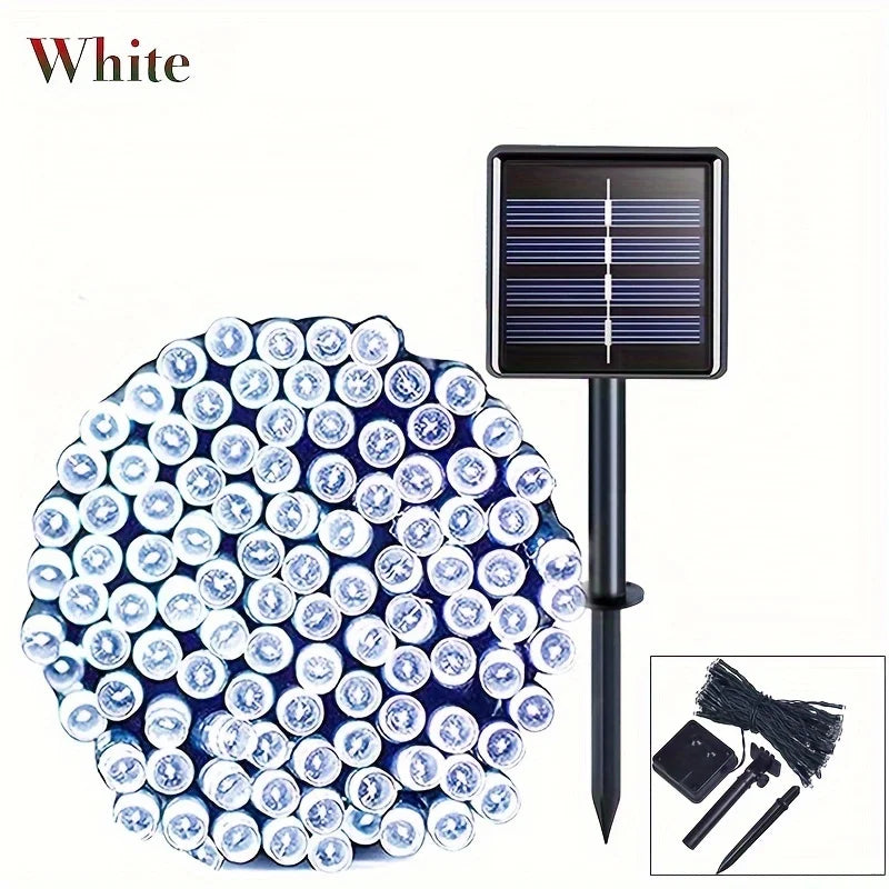 Cordão de Luz Solar com 100 LEDs à Prova d’Água – Jardim, Varanda e Festas