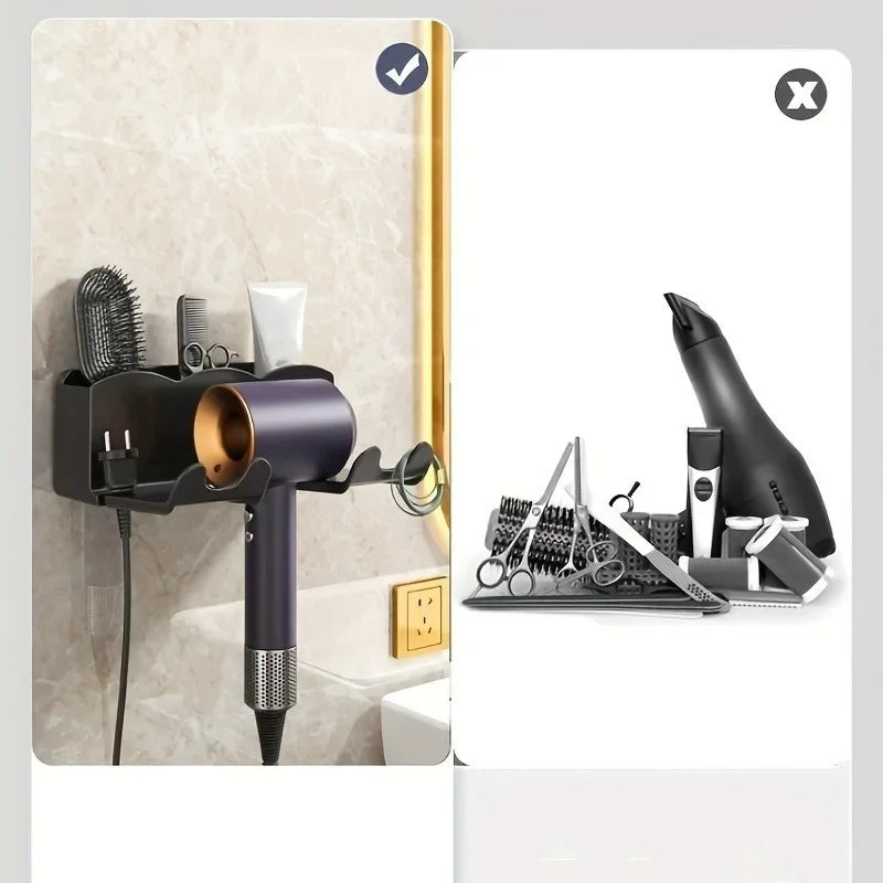 Suporte de Parede para Secador de Cabelo – Sem Furos