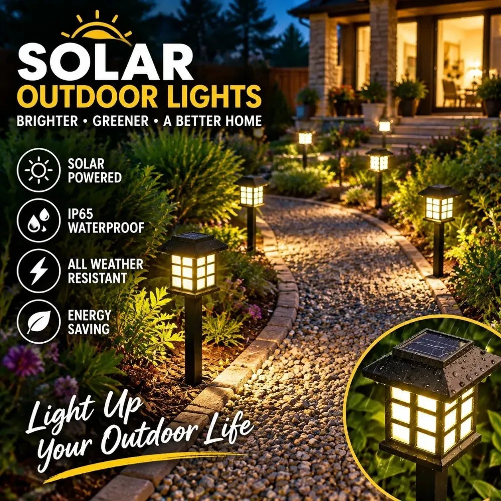 Balizador Solar LED para Jardim – Luminária de Espeto à Prova d’Água