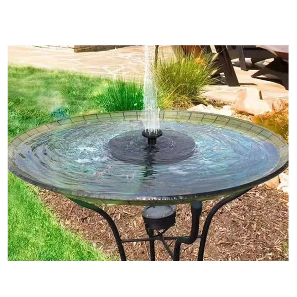Fonte de Água Solar para Jardim e Bebedouro de Pássaros