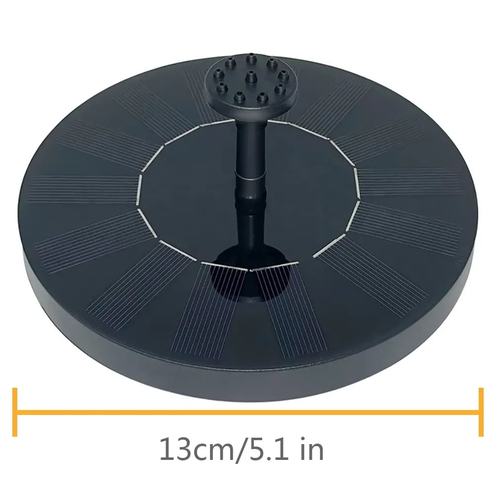 Fonte de Água Solar para Jardim e Bebedouro de Pássaros