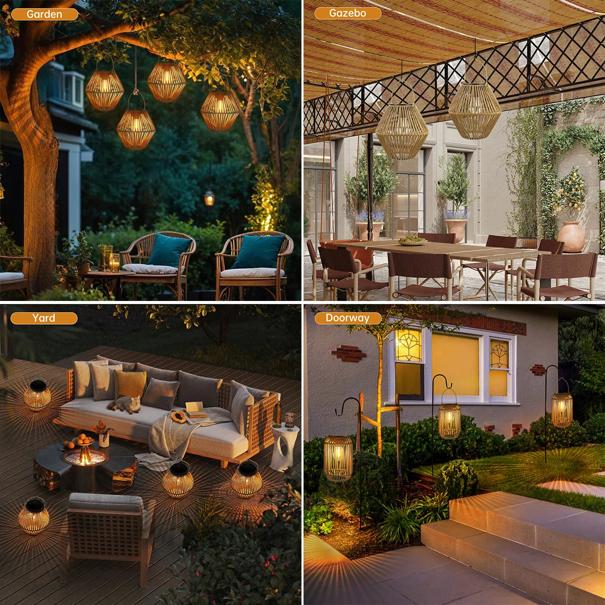 Lanterna Solar Decorativa para Área Externa