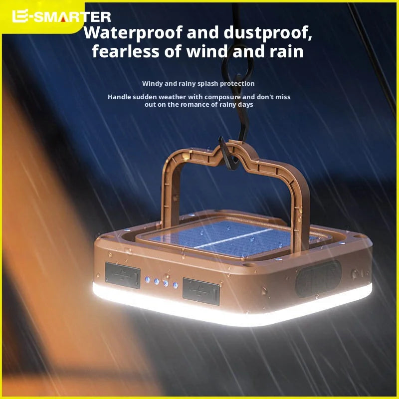 Lampião Solar COB Recarregável para Camping