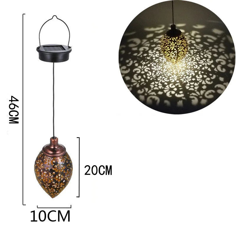 Luminária Solar de Projeção em Gota para Jardim
