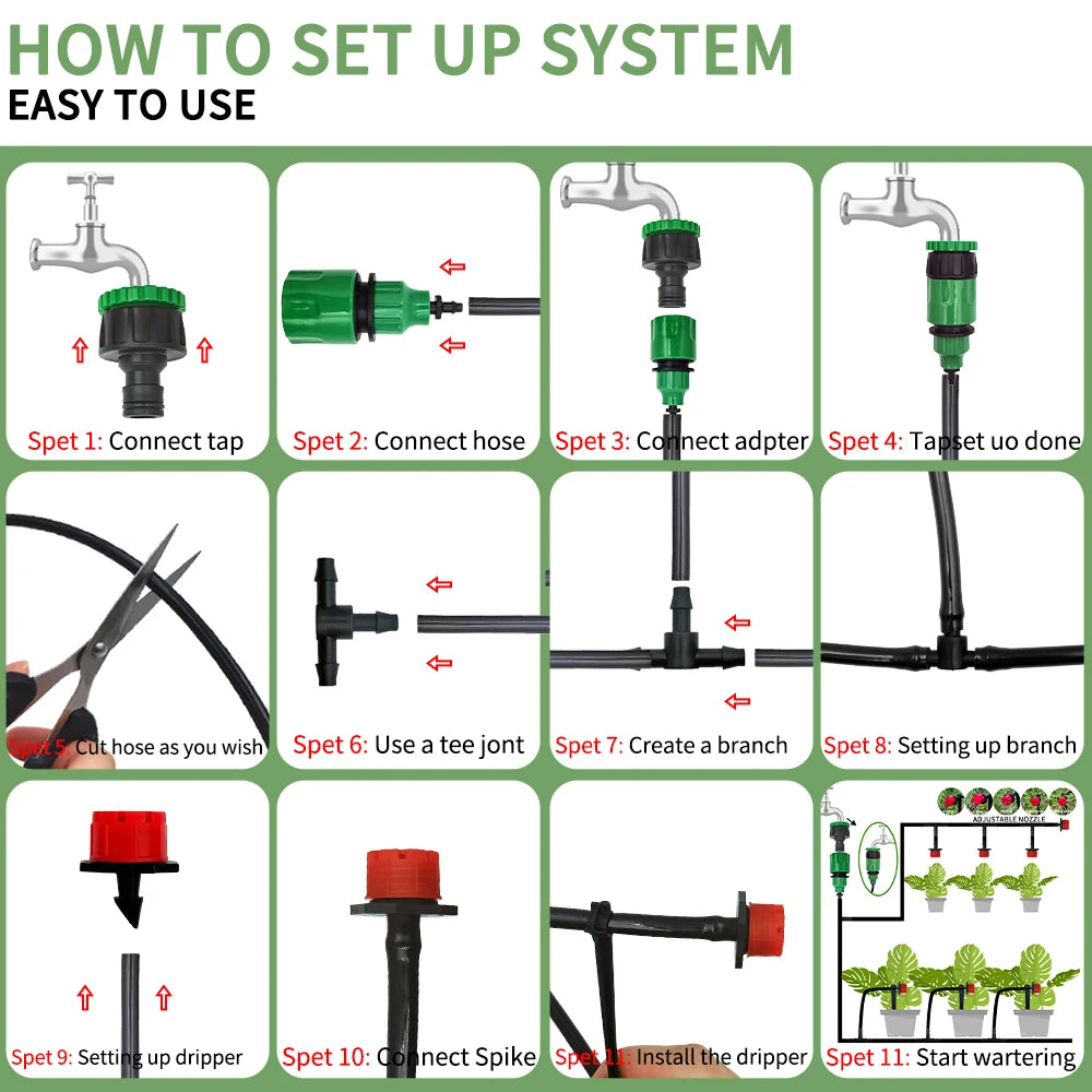 Kit Irrigação por Gotejamento 20 m