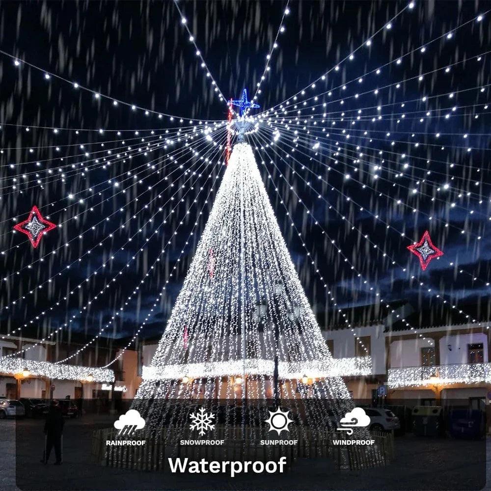 Cordão de Luz Solar com 100 LEDs à Prova d’Água – Jardim, Varanda e Festas