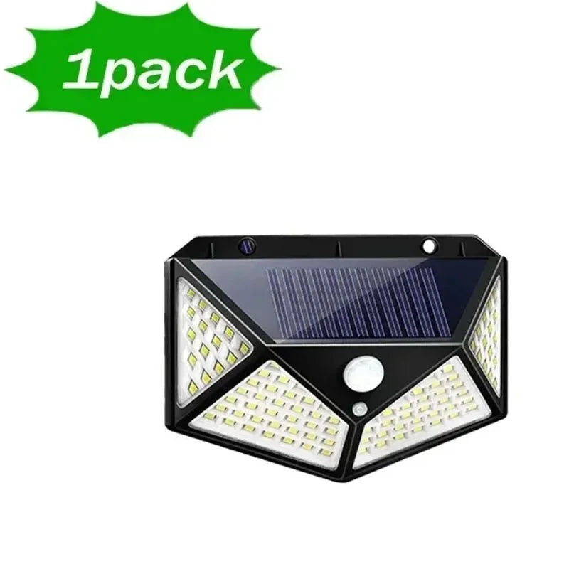 Arandela Solar de Parede 100 LEDs com Sensor de Presença