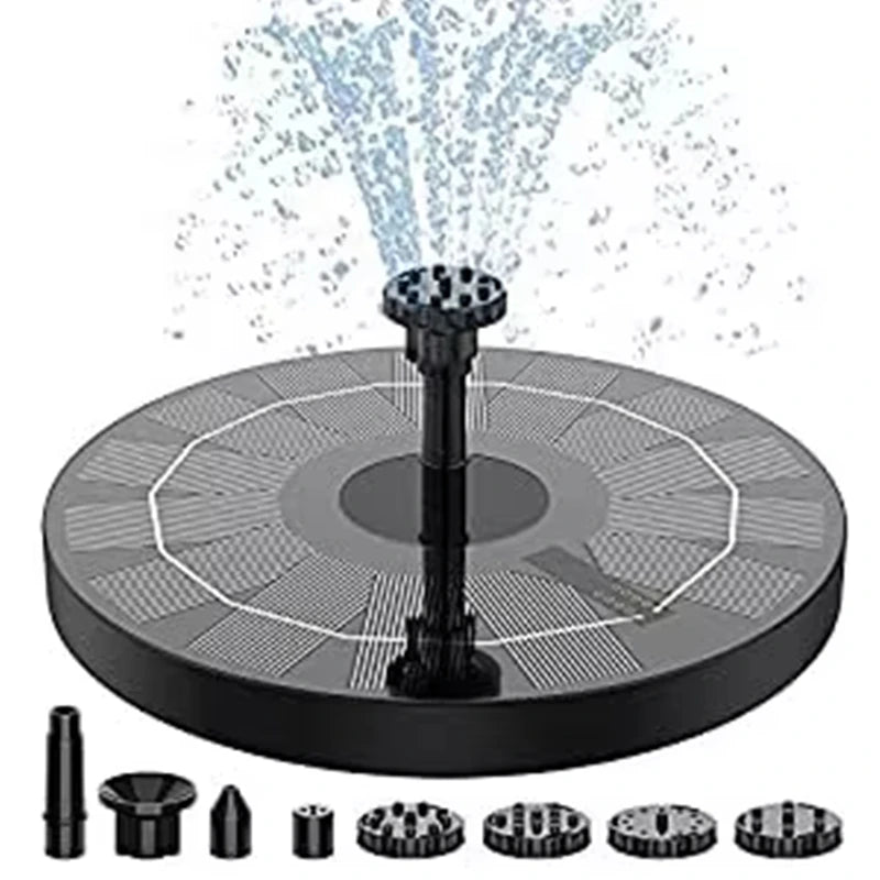 Fonte de Água Solar para Jardim e Bebedouro de Pássaros