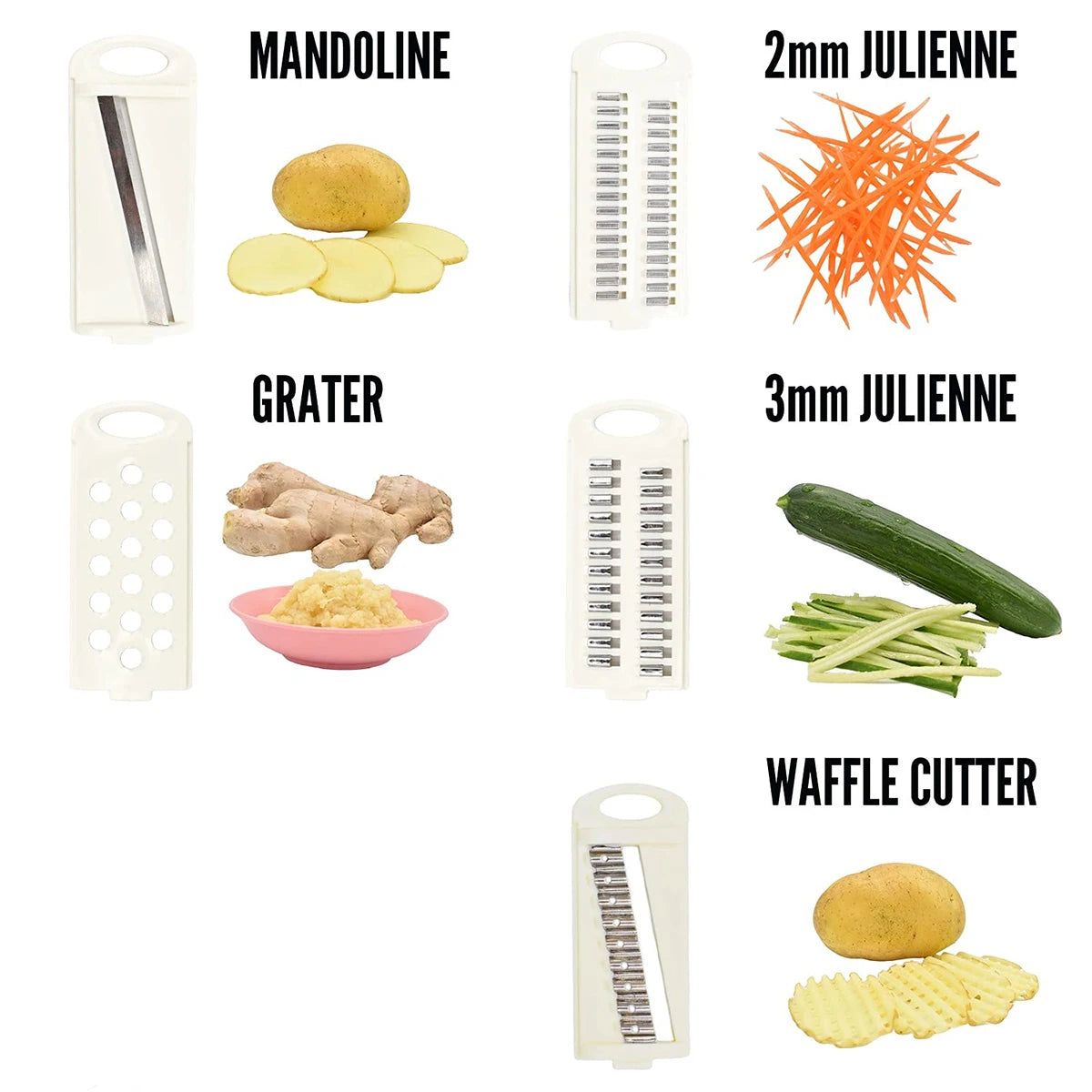 Fatiador de Legumes Mandolina 5 em 1