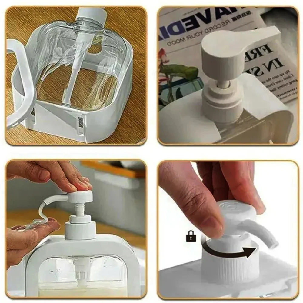 Dispenser Transparente para Sabão Líquido e Amaciante 500 ml