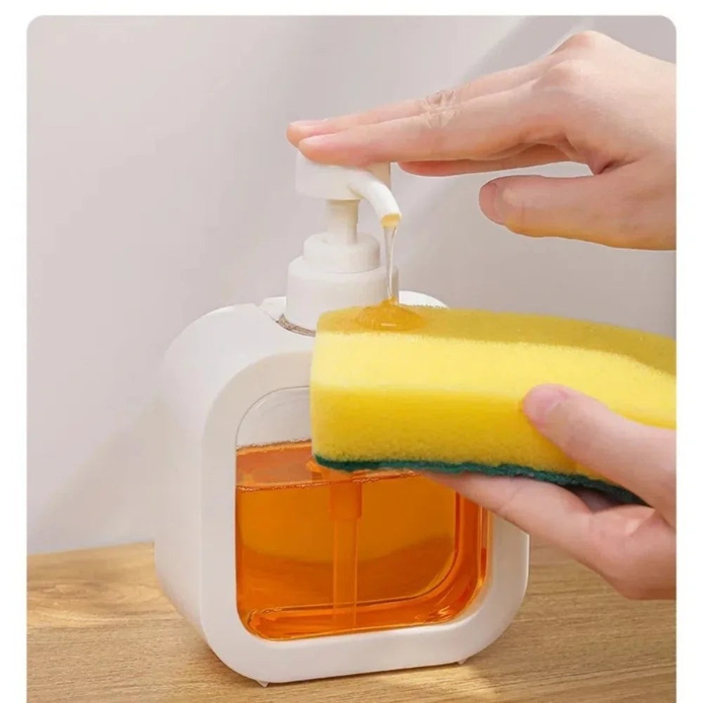 Dispenser Transparente para Sabão Líquido e Amaciante 500 ml